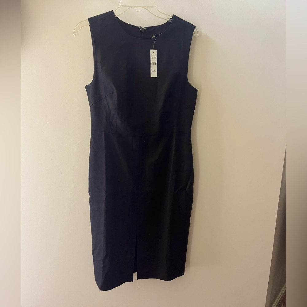 NWT J Crew Black Sleeveless Linen Dress ! Size 10